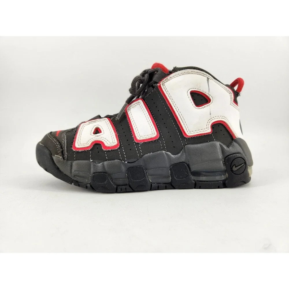 Nike Air More Uptempo Youth 2.5Y Black White Red DH9723-200 Basketball Shoes